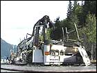 Bussen som brann i fjor vart totalskadd.