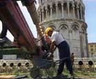 Arbeid på tårnet i Pisa
