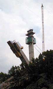 Den polske jernbinderen Jan Stanko falt 30 meter fra en av brupilarene på den nye Svinesundbrua i august 2003. Foto: Rainer Prang, NRK.