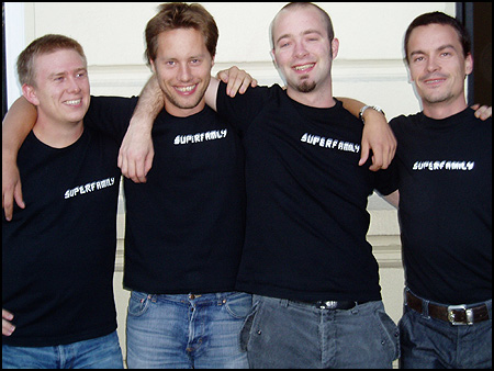 Fra venstre: Martin Steffensen, Kim Granholt, Steven Wilson, Tommy Christensen.