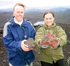 Forsker Reidar og Unni fant lavasteiner ved Hekla