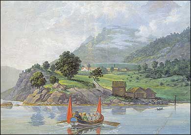 Johannes Flintoe: Fra Ytre Kroken i Luster, 1819. (Foto: Ramsus Meyers Samlinger)