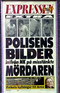Førstesiden i Expressen . Foto: Sven Nackstrand, AFP Førstesiden i Expressen . Foto: Sven Nackstrand, AFP
