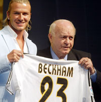 David Beckham, nå i Real Madrid. Foto:Scanpix