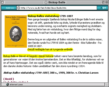  Biskop Balle ble etterhvert et begrep. Skjerp dere, barnslige dansker! (http://www.sa.dk/lak/kilde/docs/balle.htm)