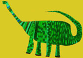 Slik tror en skoleelev at dinosuren Mamenchisaurus så ut