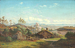 Lars Hertervig. Falkeid gård, Tysvær.
