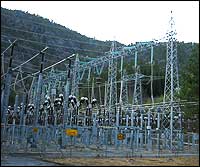 Koplingsanlegget ved Leirdla kraftverk. (Foto: Ottar Starheim, NRK  2003)