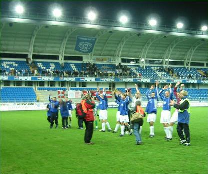 Molde jubler for videre UEFA-spel.
Foto: Gunnar Sandvik