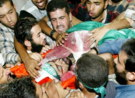 Hamas-medlem Khaled el-Hosari er en av de drepte i den israelske Gaza-aksjonen. Foto: Kevin Frayer, AP/Scanpix. 
