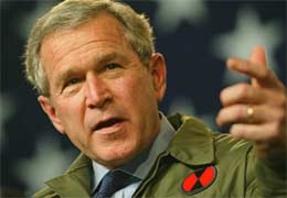GIR SEG: USA og president George W. Bush bøyer seg for press fra EU og vil ikke lenger beskytte amerikansk stålindustri. Foto: Scanpix.