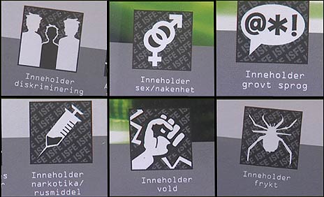 Innholdsmerking av TV-spill brukes for å gjøre aldersgrensene mer forståelige. Innholdsmerking av TV-spill brukes for å gjøre aldersgrensene mer forståelige.