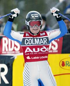 Carole Montillet vant i Cortina. (Foto: Reuters/Scanpix)