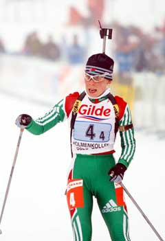 Olena Zubrilova er en av flere kvinnelige skiskyttere som er 158 cm høy. (Foto: Knut Fjeldstad / SCANPIX)
