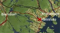 Ulykken skjedde i Hannevika på E39 vest for Kristiansand Sentrum.