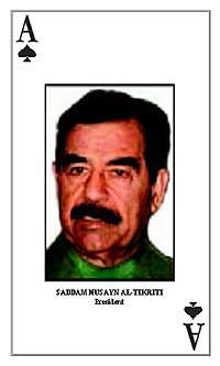 Saddam Hussein var spar ess i USAs kortstokk. (Foto: Scanpix/AP)