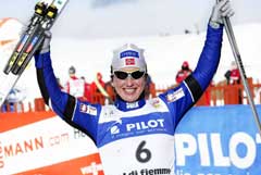 Marit Bjørgen vant kvinnesprinten. (Foto: Tor Richardsen / SCANPIX)