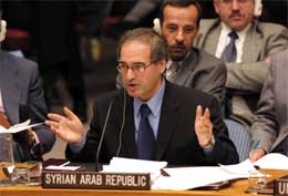 Syrias FN-ambassadør Faisal Mekdad (Scanpix/AP)