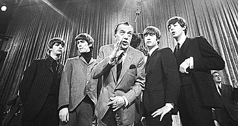 The Beatles opptrer på det legendarisk tv-programmet The Ed Sullivan Show 9. februar 1964. Foto: AP Photo.