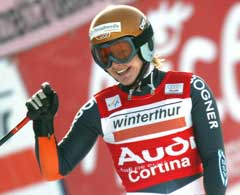 Hilde Gerg vant i Cortina. (Foto: Reuters /Scanpix)