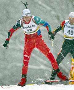 Halvard Hanevold vant sprinten i Ruhpolding (Foto: Reuters/Scanpix)