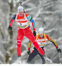 Lars Berger på vei til 2. plass. (Foto: Reuters/Scanpix)
