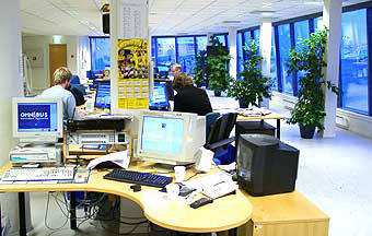 40 medarbeidere jobber med å lage et bredt radio-, tv- og nett-tilbud ved NRK Nordland.