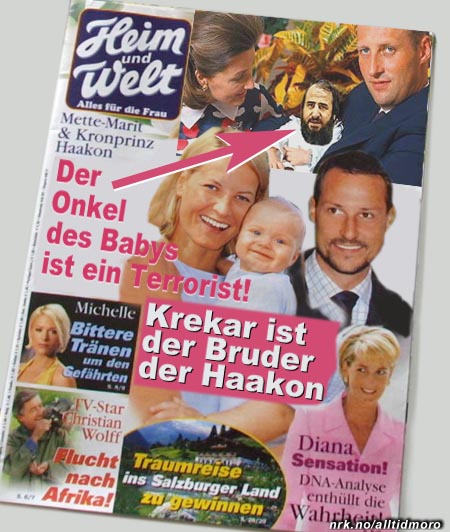 Den tyske sladderpressen gir seg ikke. Siste utgave av Heim und Welt avslører Haakons hemmelige storebror. (Basert på et innsendt bilde av Christian Nielsen)