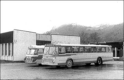Busstasjonen p Nordfjordeid i 1971. (Foto: NRK)
