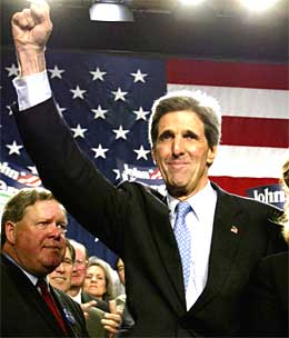 Alt tyder i dag på at det blir Massachusets-senatoren John Kerry som blir årets utfordrer til president George Bush. (Foto: Scanpix)