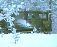 Ei beltevogn i Mauken treningsfelt, der ulykka skjedde i desember 1999.