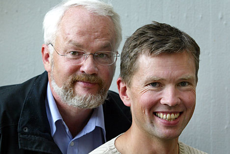 Jan Vidar Pedersen og Stein S Eide hører du ofte i formiddagssendingene fra NRK Hedmark og Oppland. (Foto: Gorm Kallestad/Scanpix)