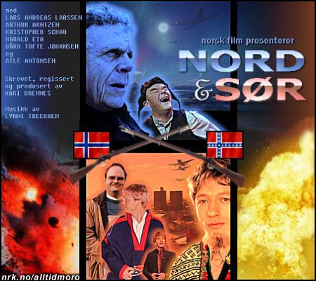 Som følge av humordebatten brøt det ut borgerkrig i Norge, som senere ble filmatisert. (Arne Killingbergtrø)