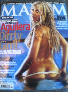 Christina Aguilera på forsiden av herremagasinet Maxim. 