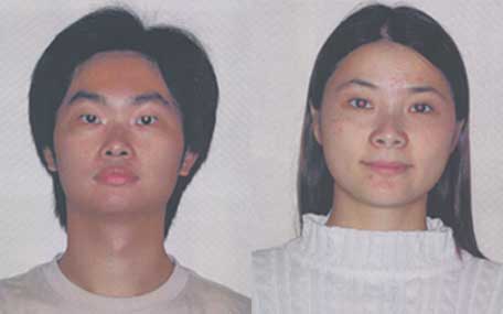 De to kinesiske studentene som ble drept i Oslo.(foto: politiet i Oslo)