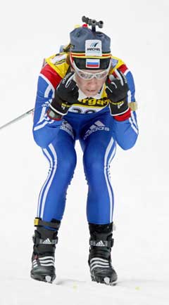 Olga Pyleva vant sprinten i Lake Placid. (Foto: AFP/Scanpix) Olga Pyleva vant sprinten i Lake Placid. (Foto: AFP/Scanpix)