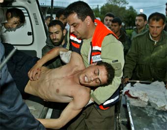 14 ble drept og over 80 ble såret i angrep på Gazastripen i dag tidlig. Foto: Reuters/Scanpix