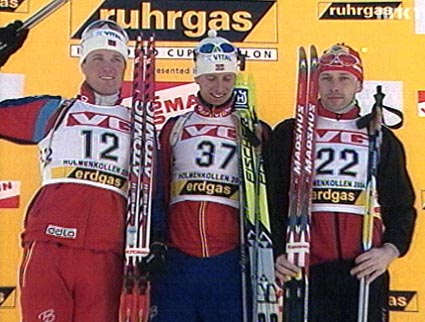 Vinnerne: (fra v.) Frode Andresen, Lars Berger og Thomasz Sikora. (Foto: NRK)