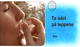 Et av seernes råd mot munnsår, er å ta en isbit eller noe kaldt på såret. Foto: NRK Puls