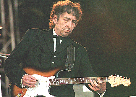 Bob Dylan i dress under Roskilde Festivalen 1998. Foto: Scanpix.