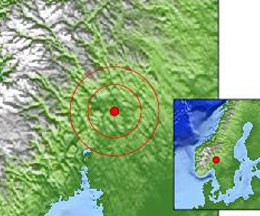 Jordskjelvet hadde senter i Hedmark. (Foto:NORSAR/jordskjelv.no) Jordskjelvet hadde senter i Hedmark. (Foto:NORSAR/jordskjelv.no)