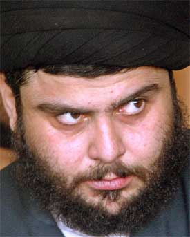 Moqtada al Sadr er sjef for militsen som kjempear mot dei amerikanske soldatane i Najaf. (Scanpix-foto)