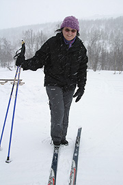 Tina på ski. Foto: Odd-Magne Haugen, Altaposten