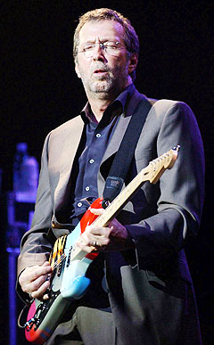 Rockelegenden <b>Eric Clapton</b> har skrevet en tekst til minne om Næss jr. Foto: AP Photo/PA, Andy Butterton.