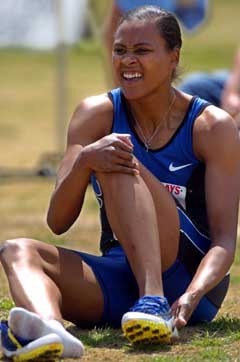 Marion Jones sliter før OL. (Foto: AP/Scanpix) Marion Jones sliter før OL. (Foto: AP/Scanpix)