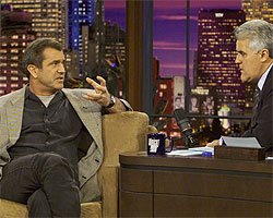 Mel Gibson forteller om filmen i Jay Lenos seersuksess 