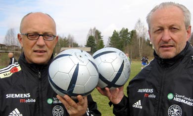 Pål Jacobsen til venstre med sin bror Tom Jacobsen. Begge to viktige støttespillere for Ham-Kam.