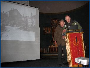 I domkirka ble det vist lysbilder fra bombinga av Molde aprildagene 1940.
