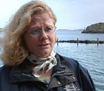 Ann-Lisbeth Agnalt ved Havforskningsinstituttet er bekymret for hummer- bestanden (Foto: NRK)