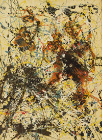 Jackson Pollocks maleri "Number 12, 1949" ble solgt for nær 12 millioner dollar.